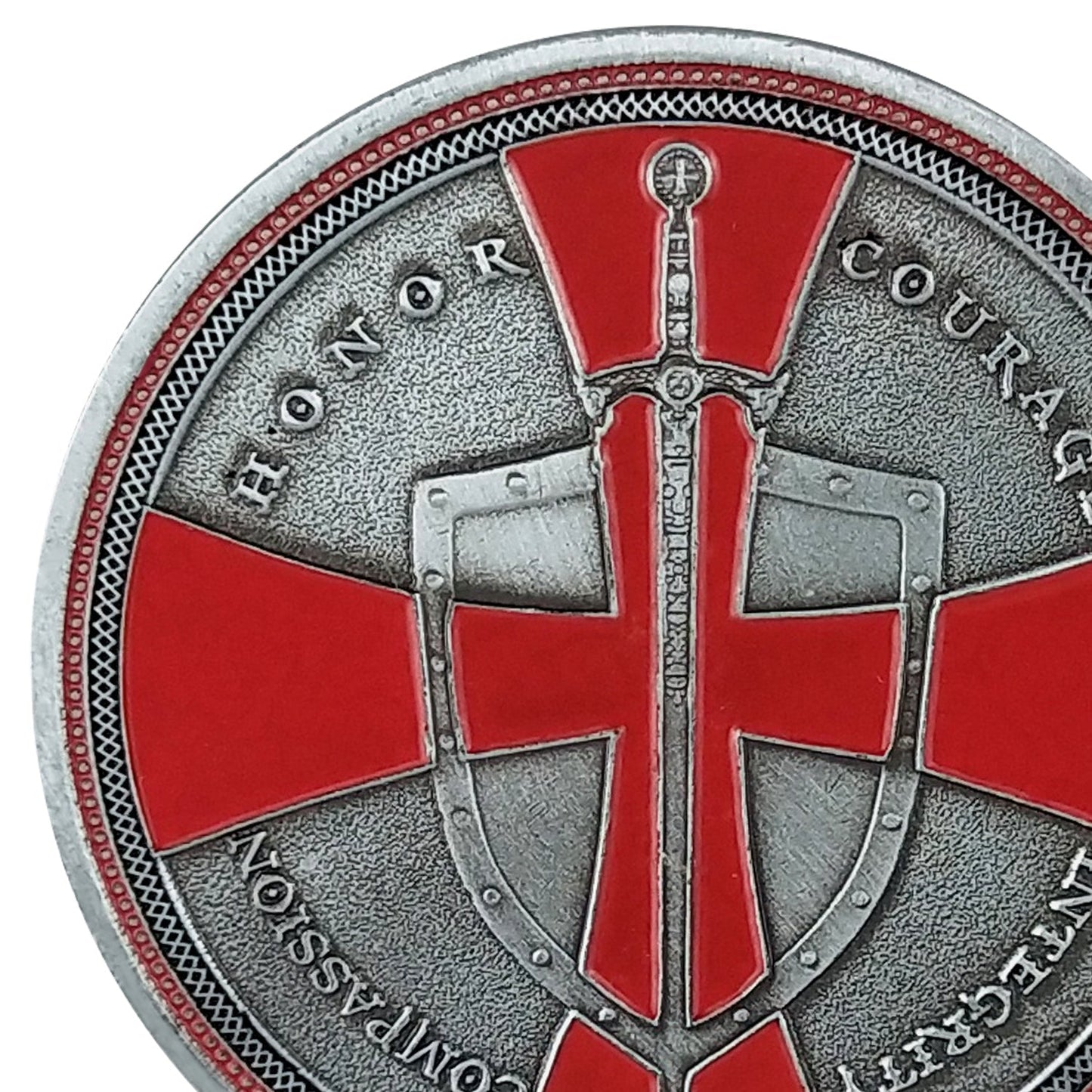 Knight Templar Challenge Coin Red Cross Religious Coin Collection Commemorative Gift mysite