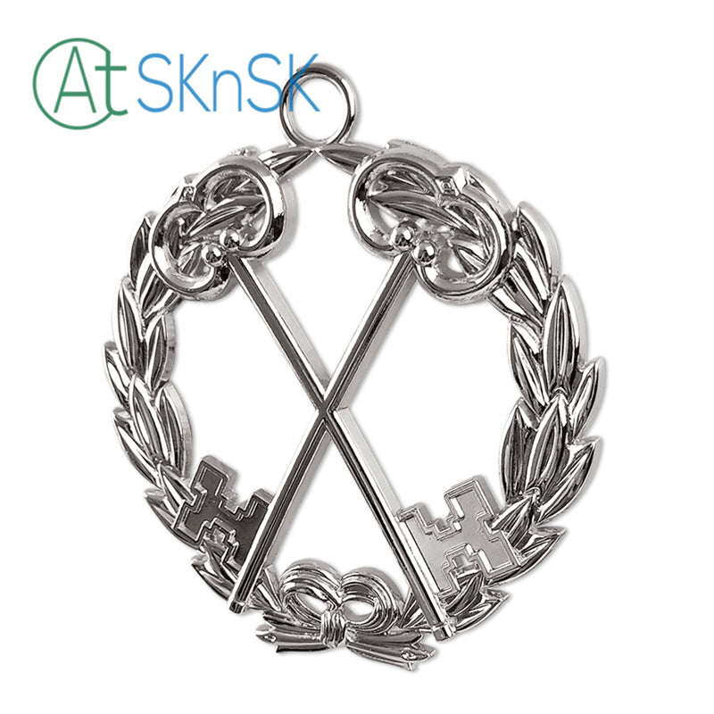 Masonic Treasurer Sliver Jewel Pendant the Cross Vault Keys mysite