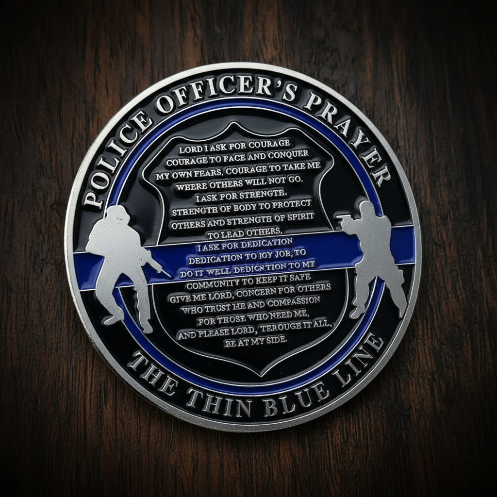 Guardian Angel Police Prayer Challenge Coin Sliver Religious Gift Coin mysite