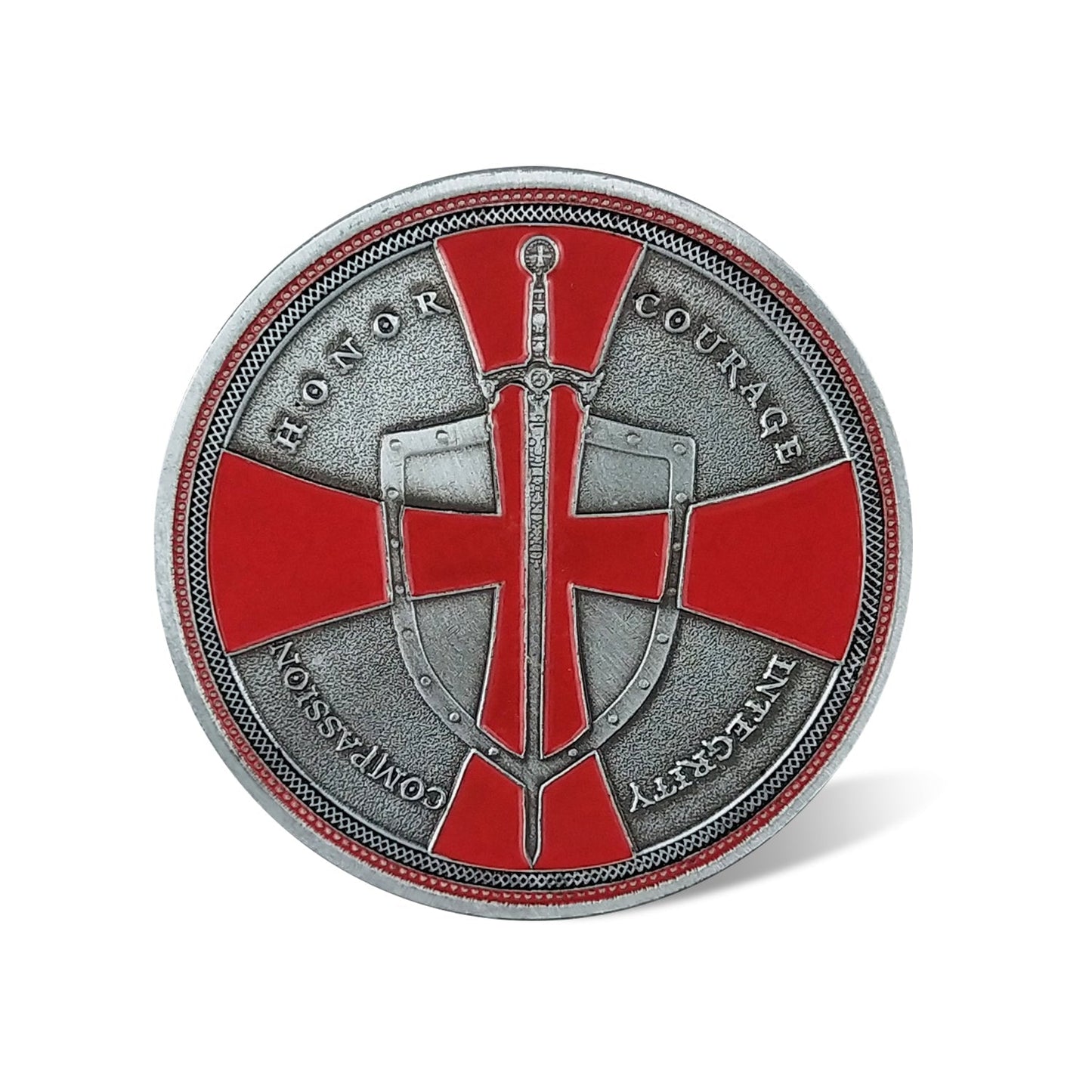 Knight Templar Challenge Coin Red Cross Religious Coin Collection Commemorative Gift mysite