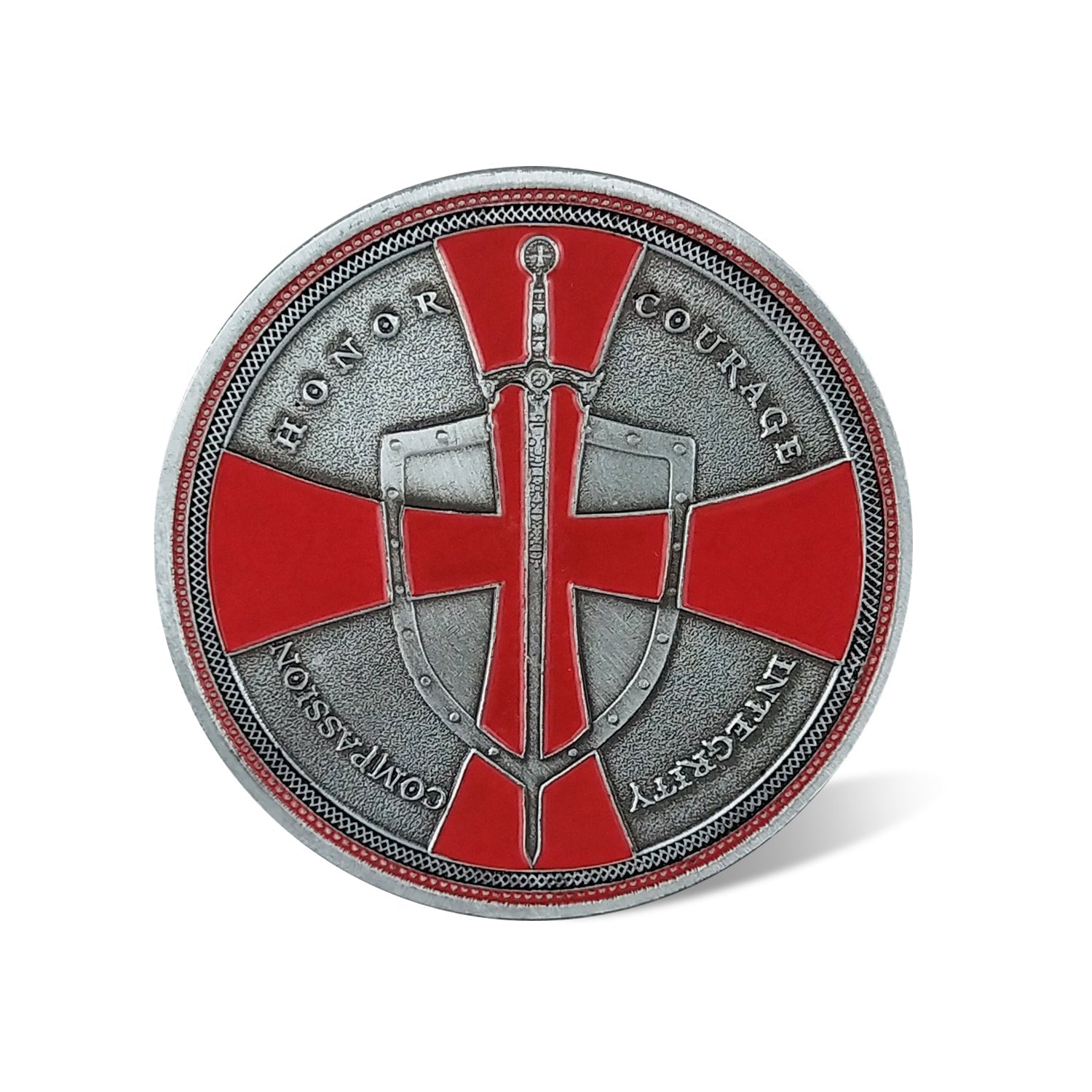 Knight Templar Challenge Coin Red Cross Religious Coin Collection Commemorative Gift mysite