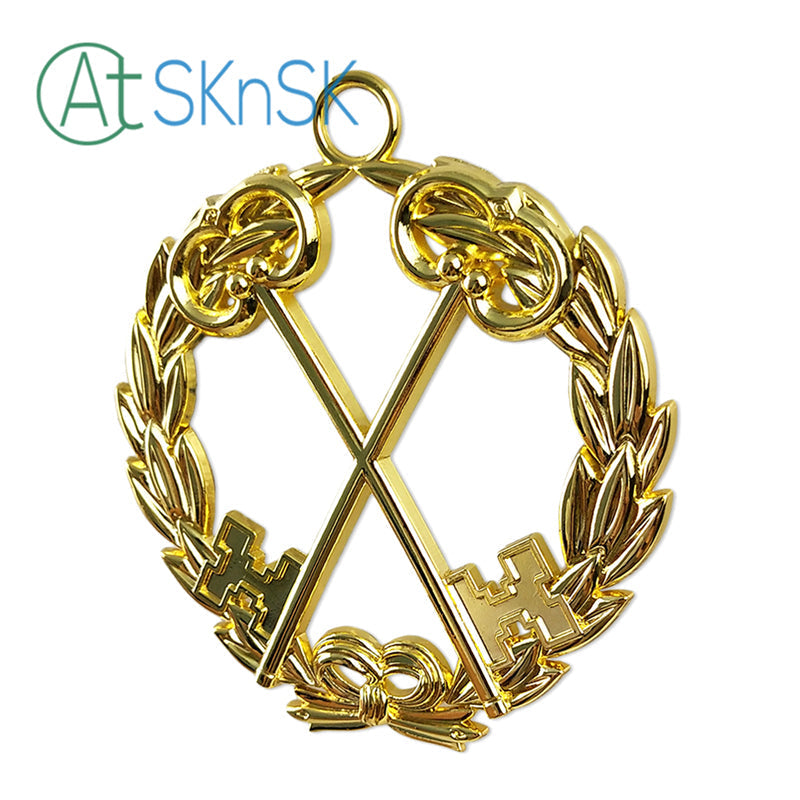 Masonic Treasurer Gold Jewel Pendant the Cross Vault Keys mysite