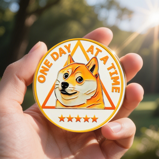 Funny Dog Meme & Triangle Symbol Doge Sobriety Coin mysite