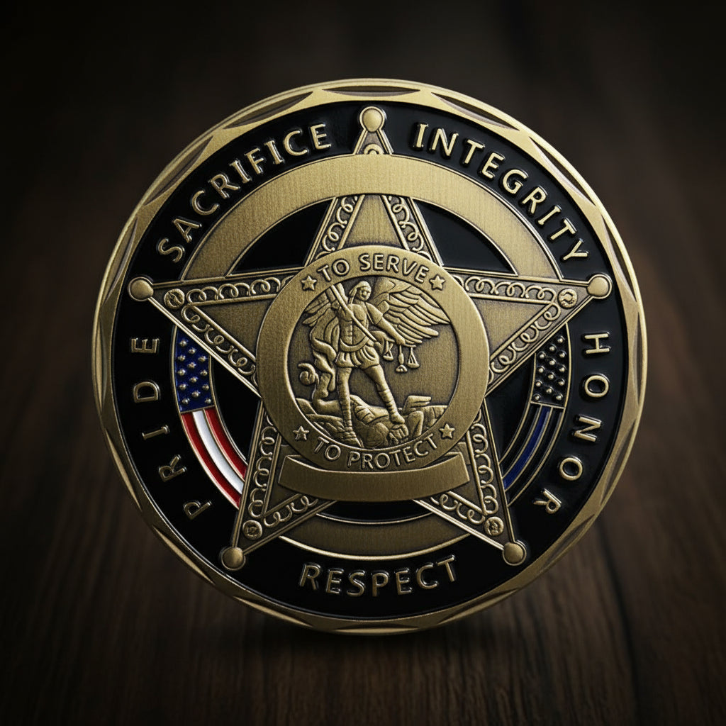 Law Enforcement Challenge Coin Sheriff Five Pointed Star Featured Police Officers Gift mysite