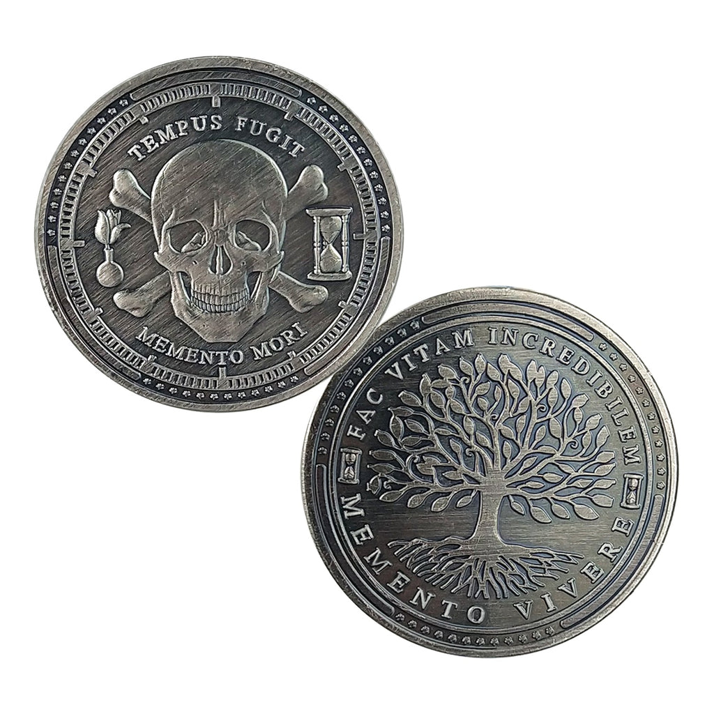 Tempus Fugit Memento Mori Fac Vitam Incredibilem Memento Vivere Challenge Coin mysite