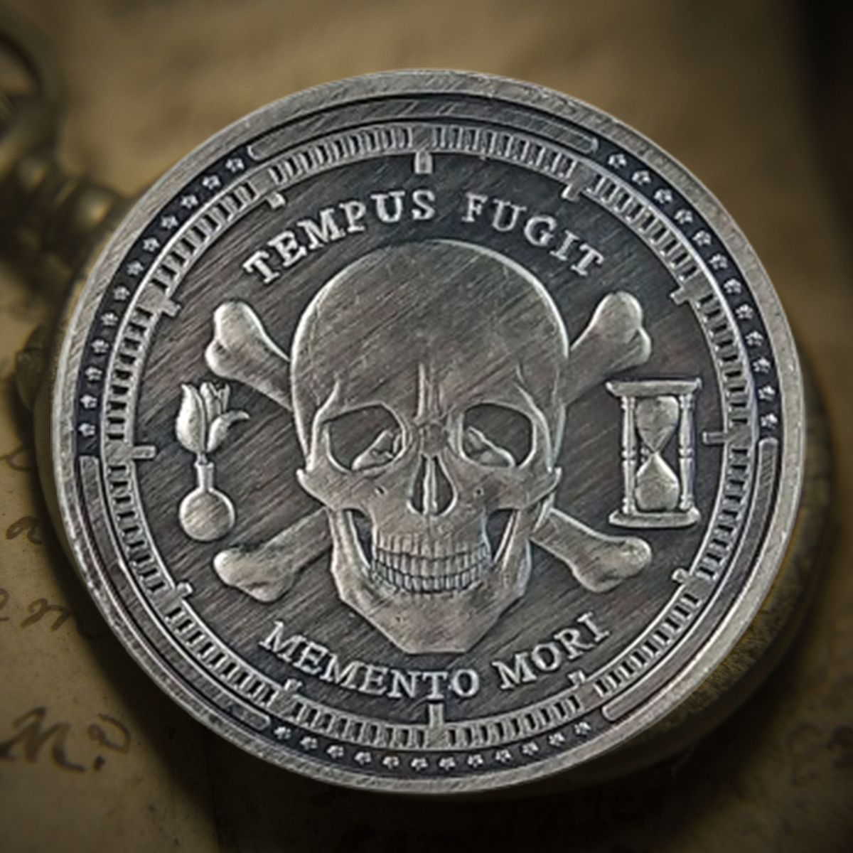 Tempus Fugit Memento Mori Fac Vitam Incredibilem Memento Vivere Challenge Coin mysite