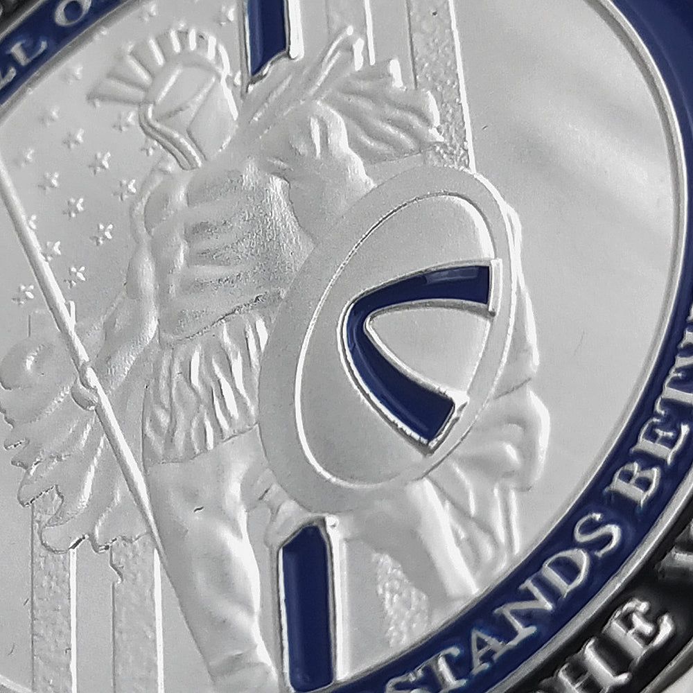 Warrior With Spear and Shield Challenge Coin Thin Blue Line Police Officers Gift Coin mysite