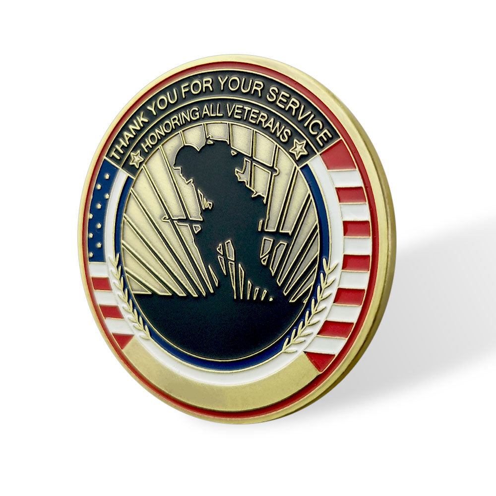 Military Challenge Coin Veteran Glory Creed Thank You Gift-AtSKnSK mysite