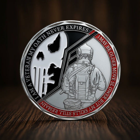 Veterans Oath Challenge Coin Served Never Expired Medallion Gift mysite