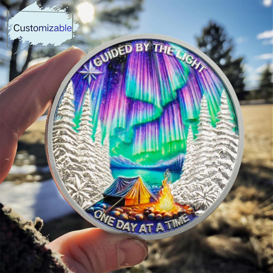 Personalized One Day at a Time Sobriety Coin AA Chips Recovery Gifts Sober Affirmation Token mysite