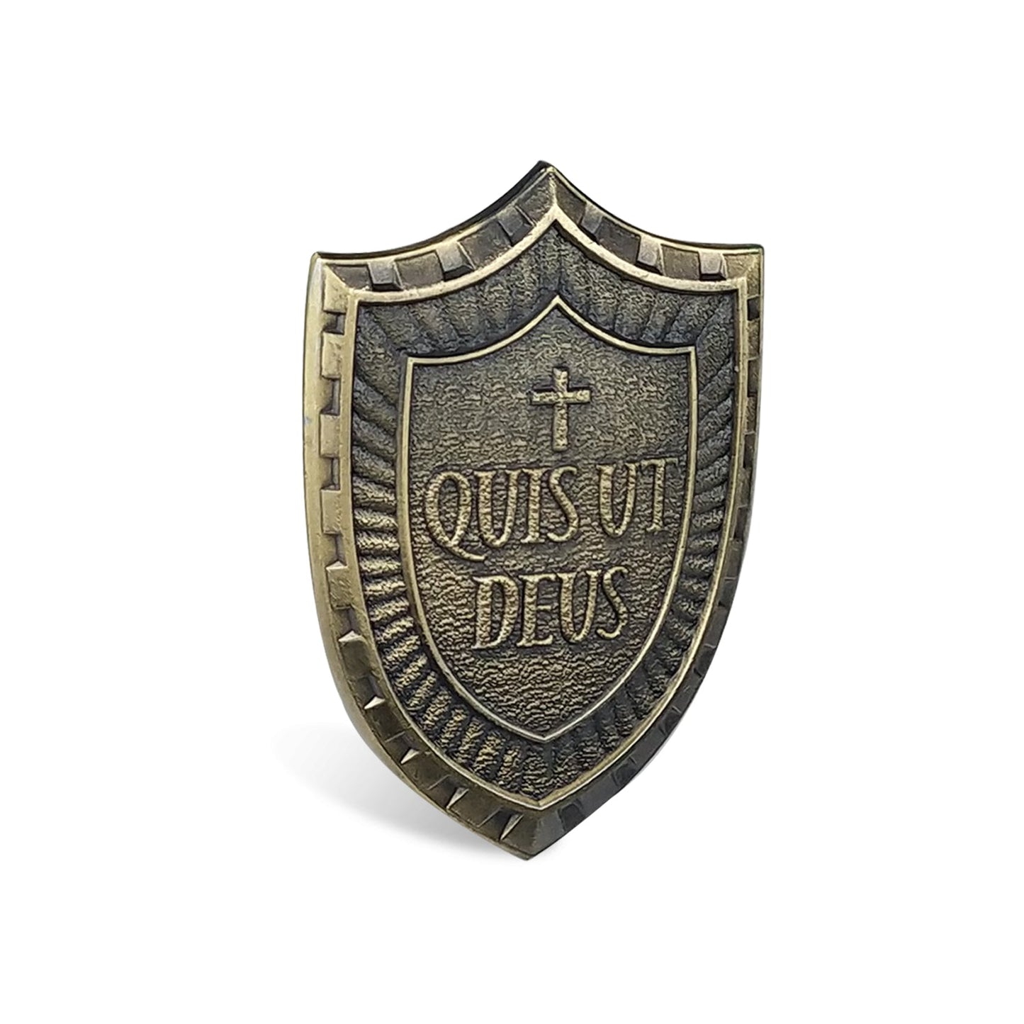 St Micheal Archangel Shield Challenge Coin Quis ut Deus Christian Gift for Men mysite