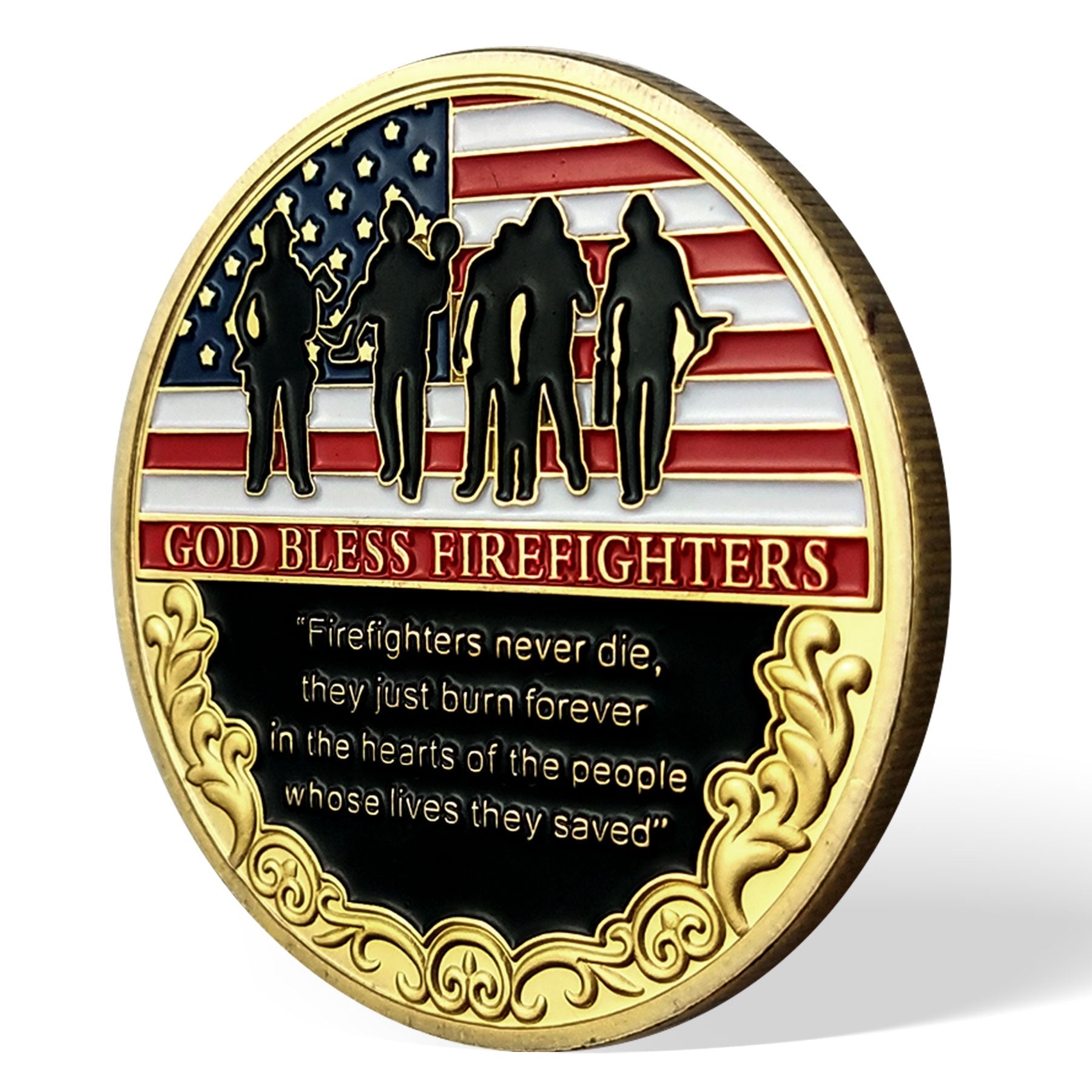 Firefighter Challenge Coin Thank You for Your Service mysite