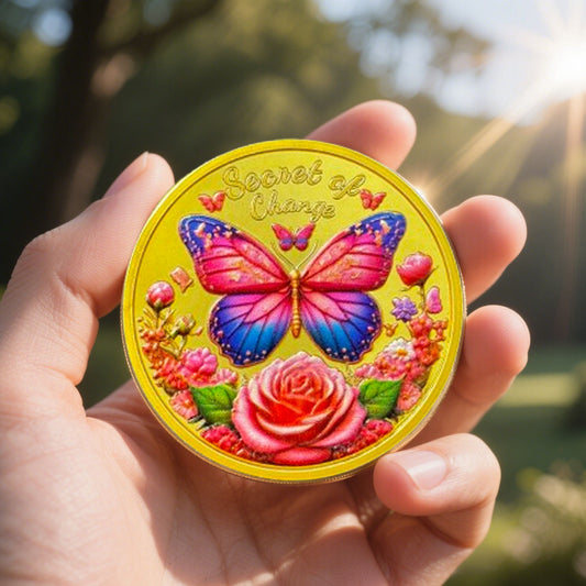 Exquisite Butterfly Secret of Change Sobriety Coin mysite