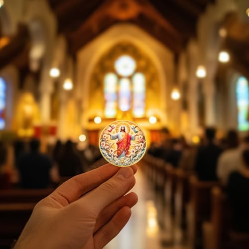 Light of Life Jesus Sacred Heart John 8:12 Bible Challenge Coin mysite