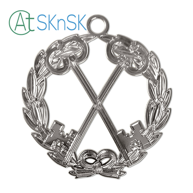 Masonic Treasurer Sliver Jewel Pendant the Cross Vault Keys mysite