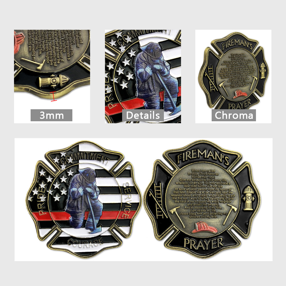 US Fireman’s Prayer Firefighter Challenge Coin mysite