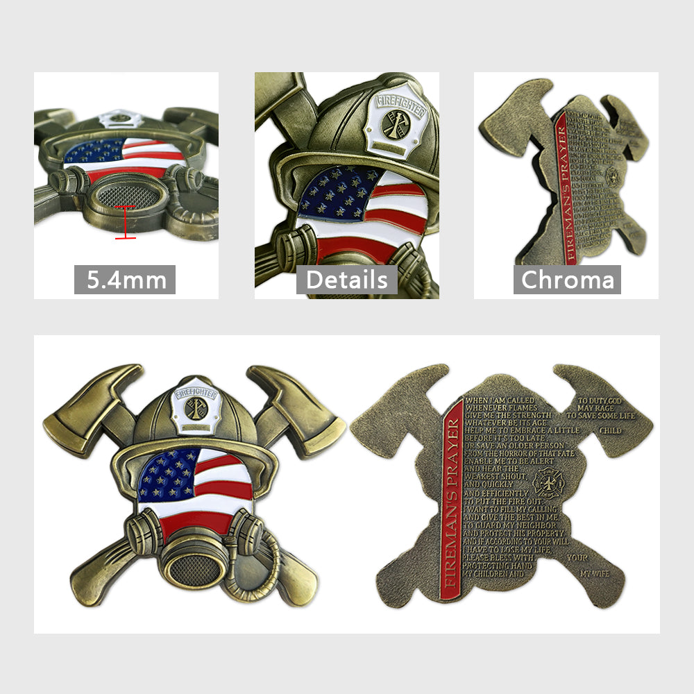 US Gas Mask Firefighter’s Prayer Challenge Coin mysite