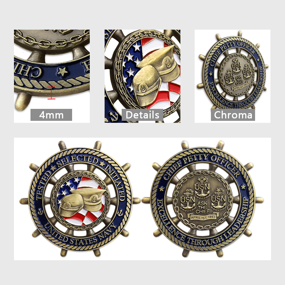 U.S. Navy Rudder Challenge Coin Navy Commemorative Gift mysite