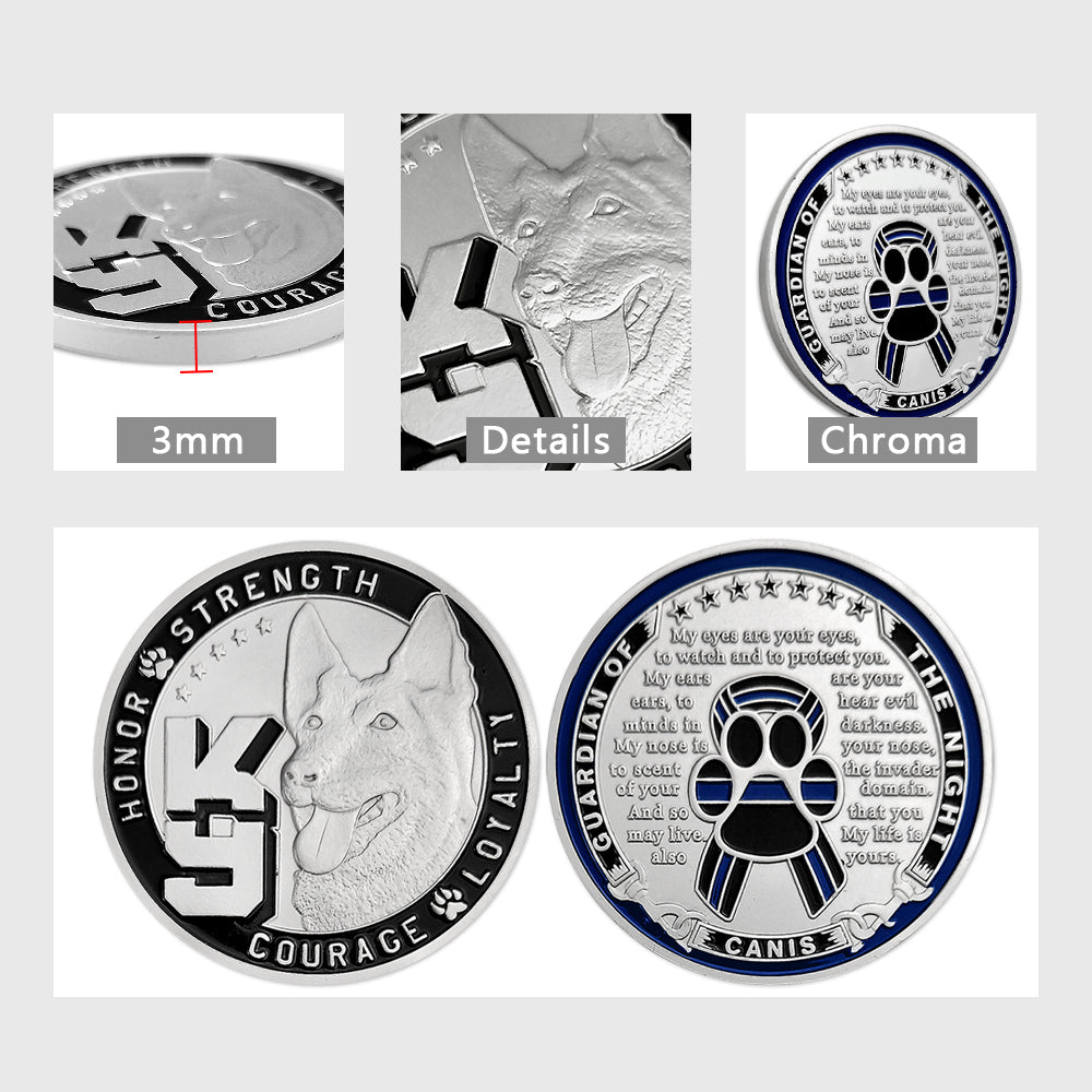 K9 Police Dog Law Enforcement Challenge Coin mysite