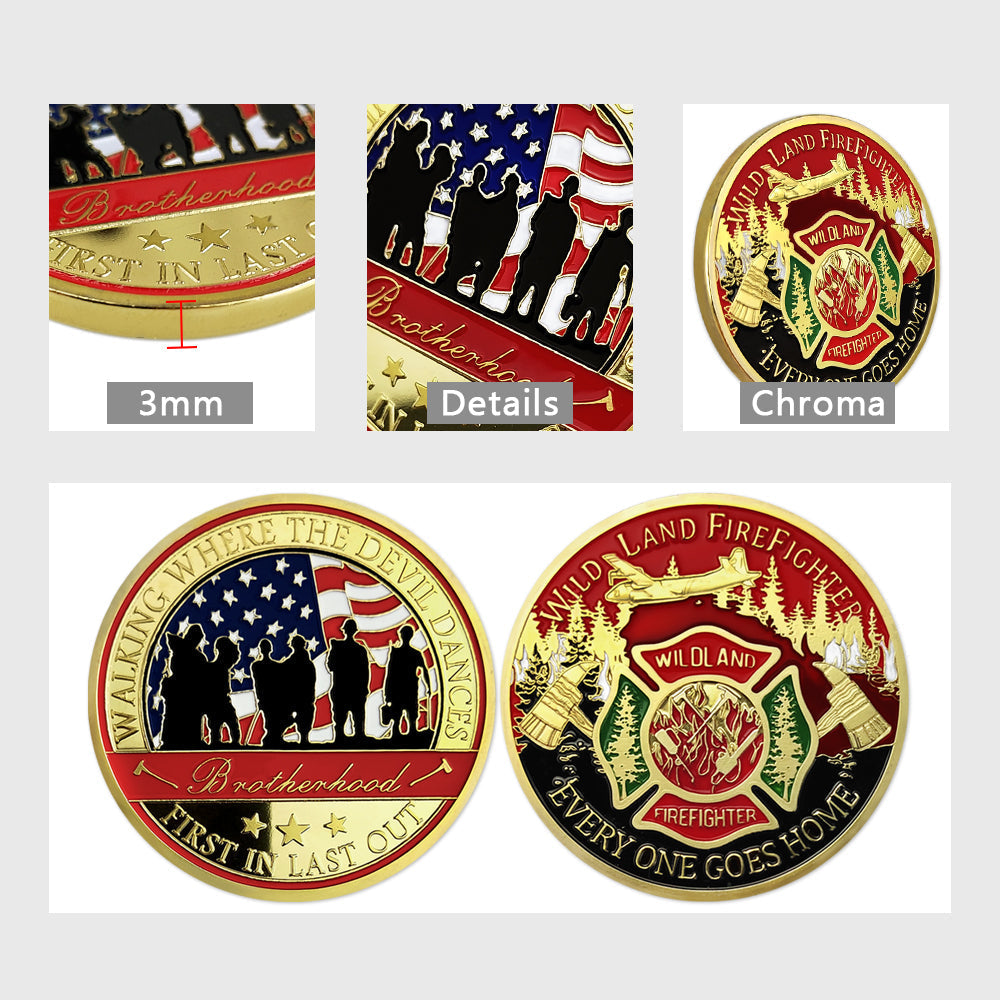US Wild Land Firefighter Brotherhood Challenge Coin mysite