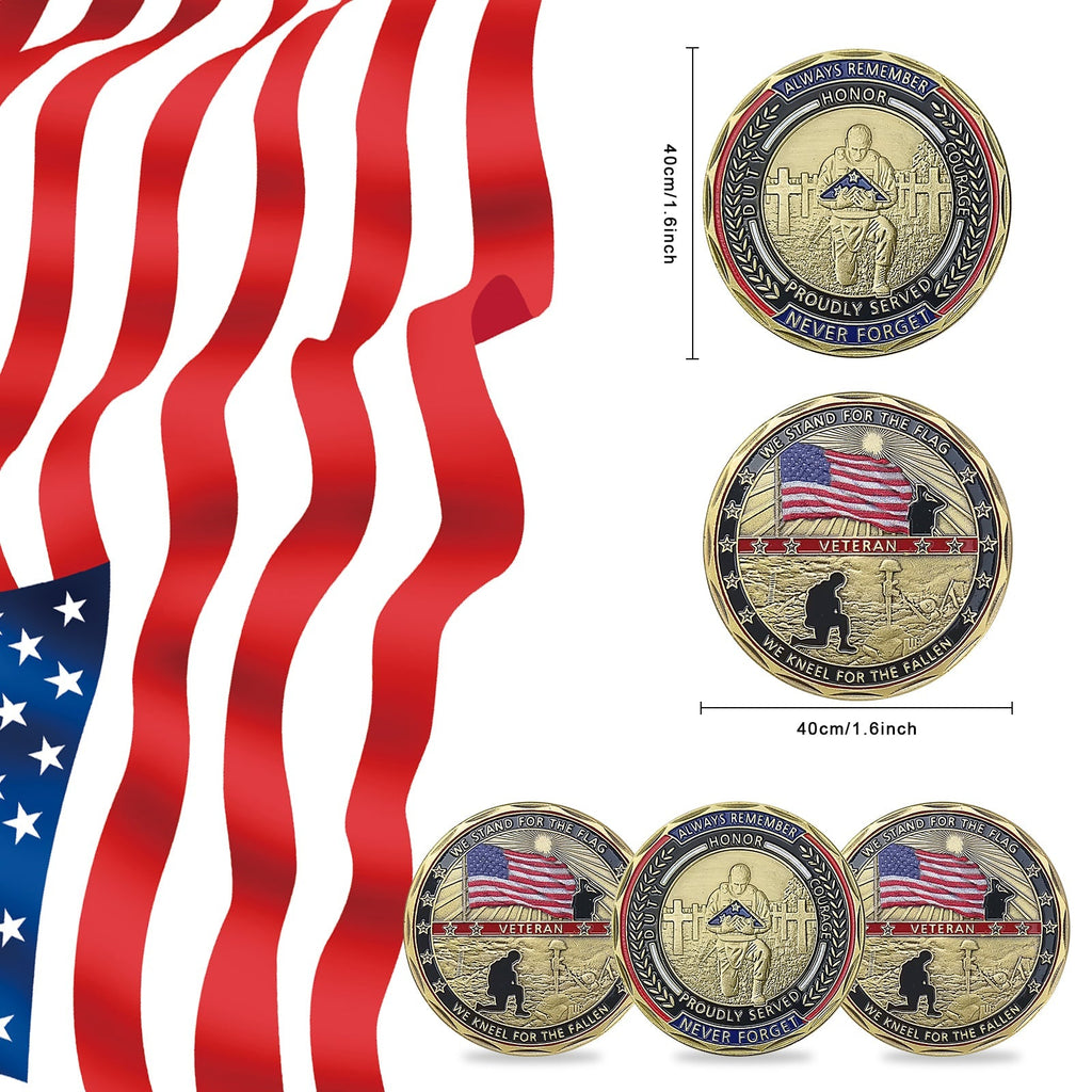 5 Pcs Veterans Military Challenge Coin Retirement Gift Coin Set mysite