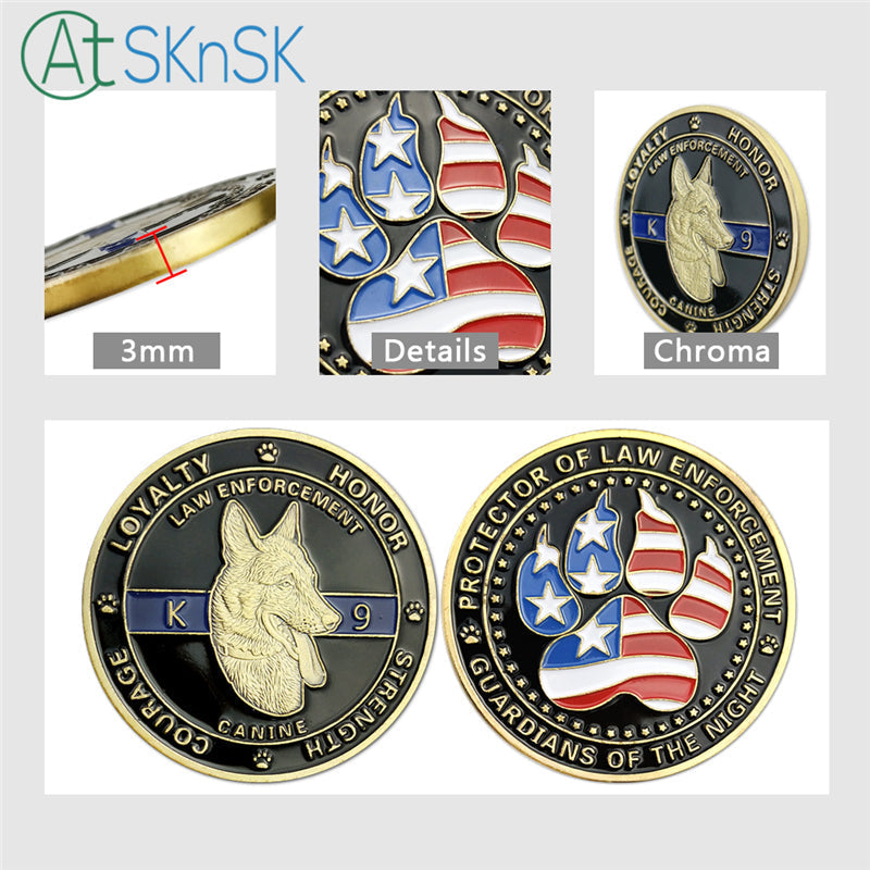 United States Police Dogs K9 Challenge Coin mysite