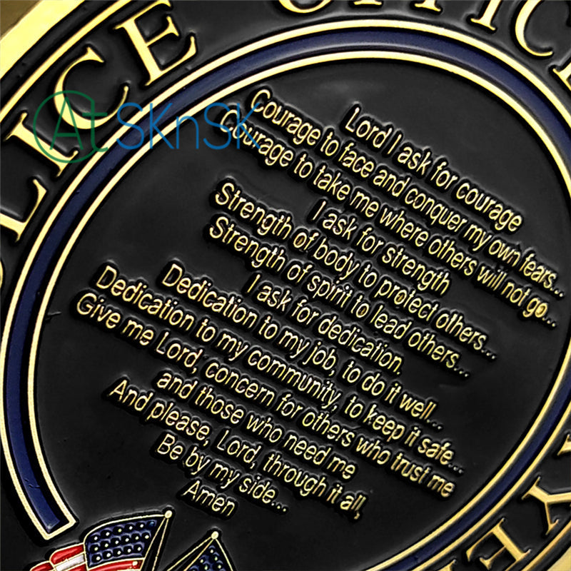 Police Officer's Prayer St Michael Challenge Coin mysite