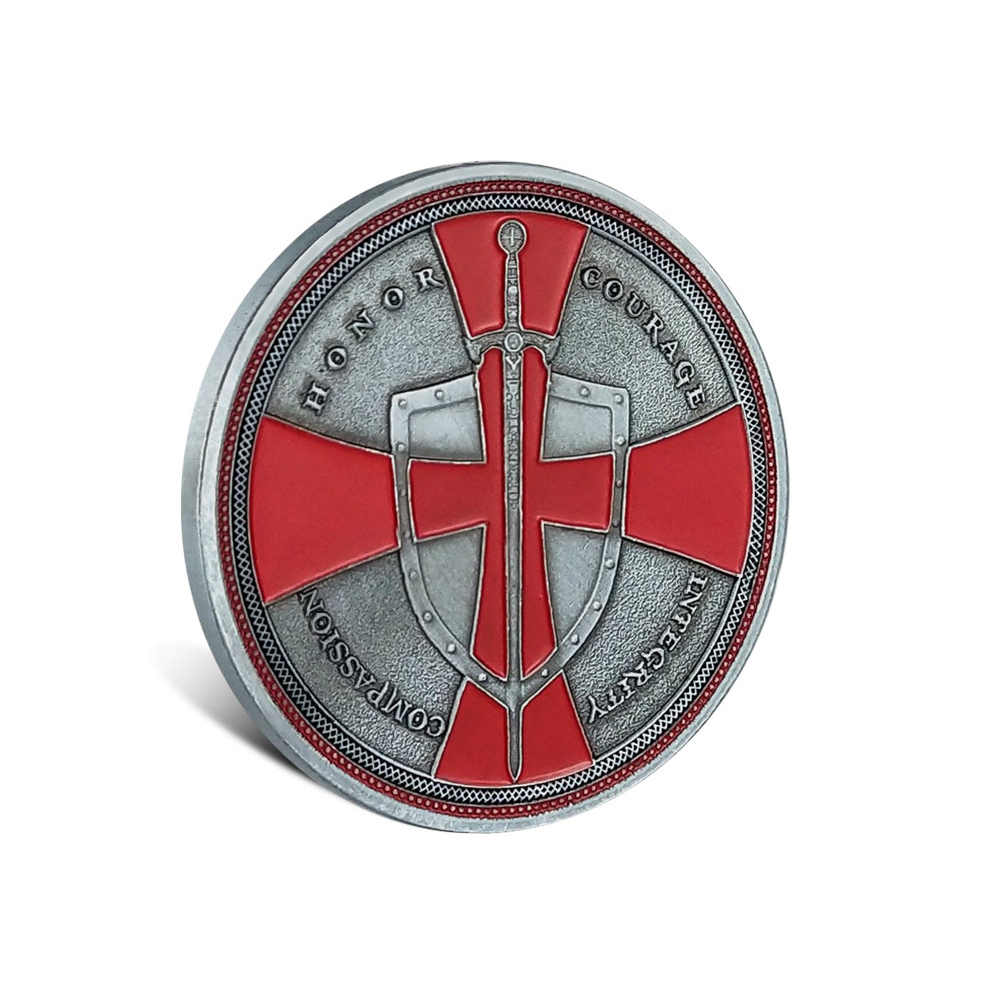 Knight Templar Challenge Coin Red Cross Religious Coin Collection Commemorative Gift mysite