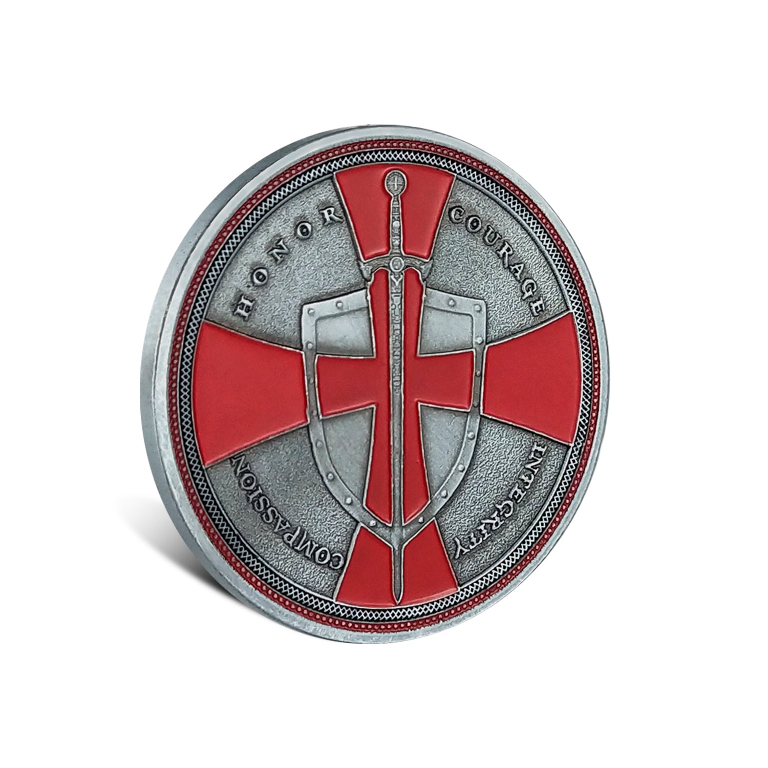 Knight Templar Challenge Coin Red Cross Religious Coin Collection Commemorative Gift mysite