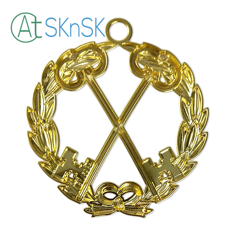 Masonic Treasurer Gold Jewel Pendant the Cross Vault Keys mysite