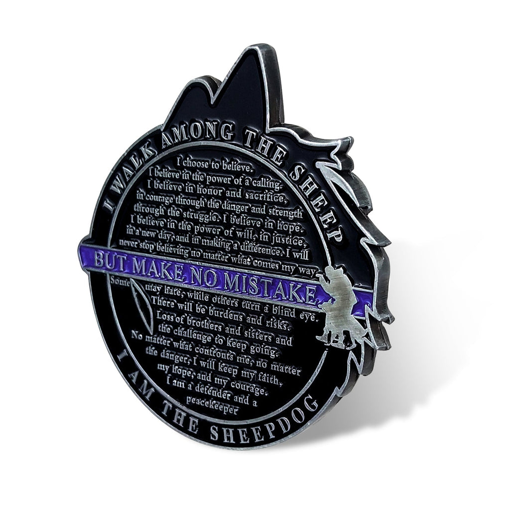 Police Challenge Coin Thin Blue Line Military Gift I Am The Sheepdog Commemorative Gift mysite