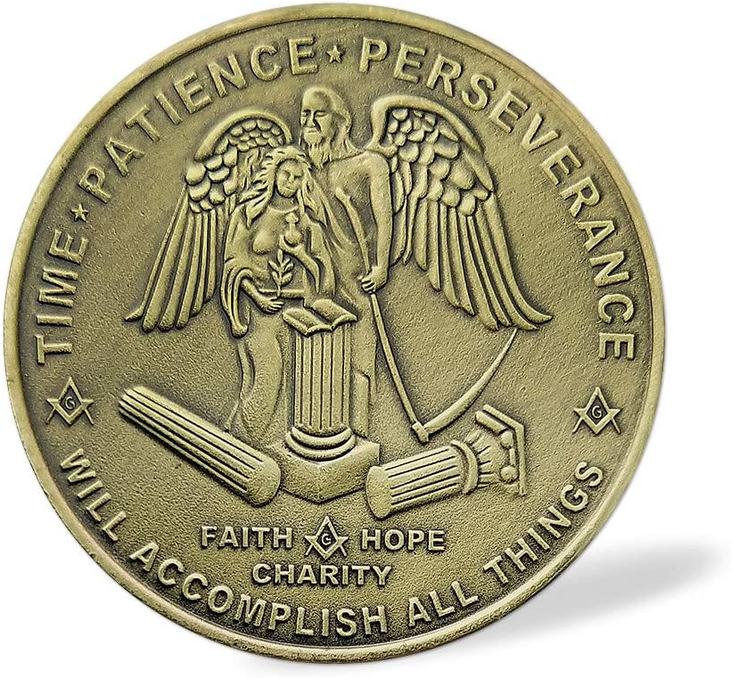 Masonic Challenge Coin With Guardian Angel Master Freemason Member Gift mysite