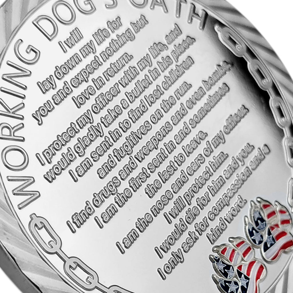 US Working Dog’s Oath The Thin Blue Line Police Challenge Coin mysite