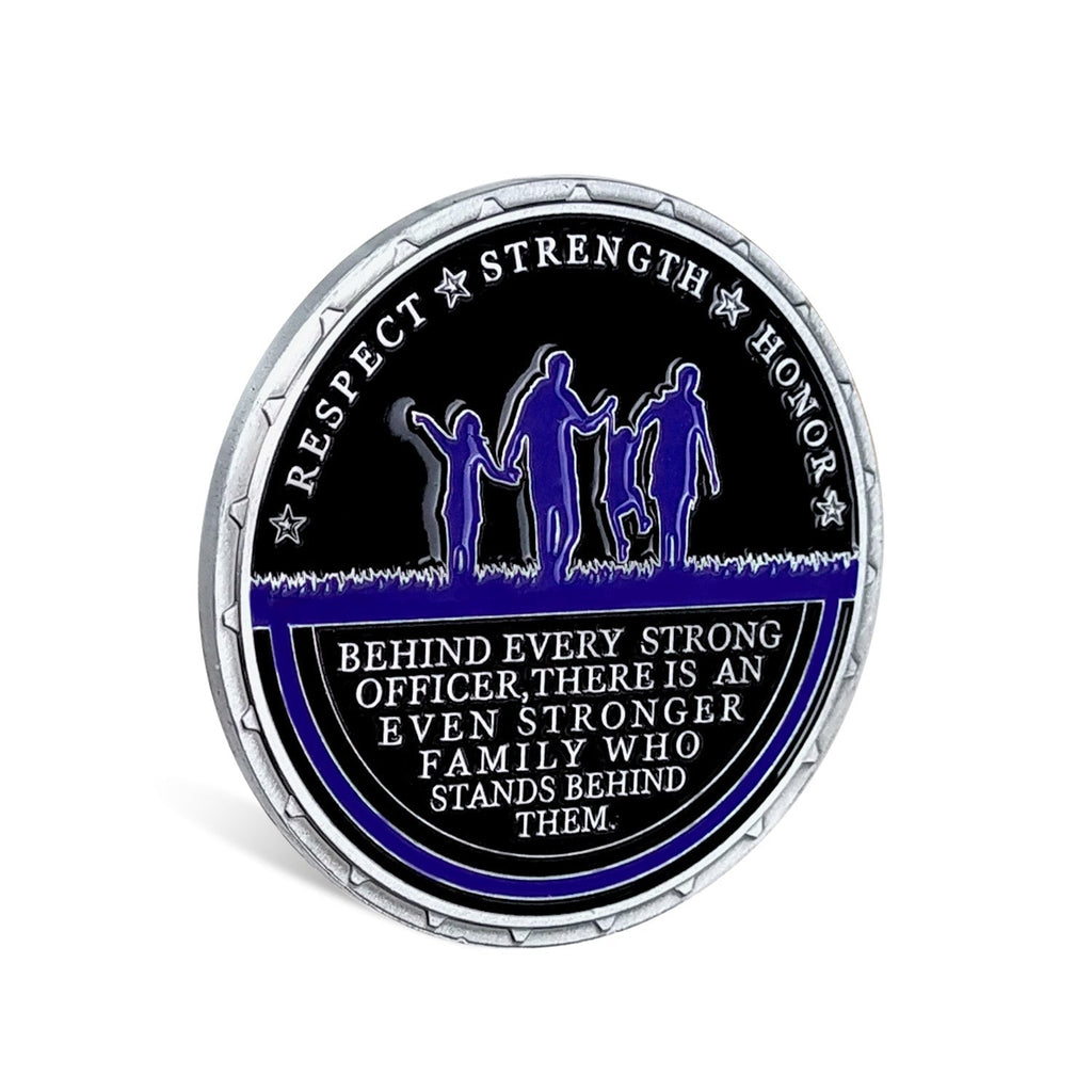 Police Officer Family Challenge Coin Honor Dad Father Respect Collectible Gift Coin mysite