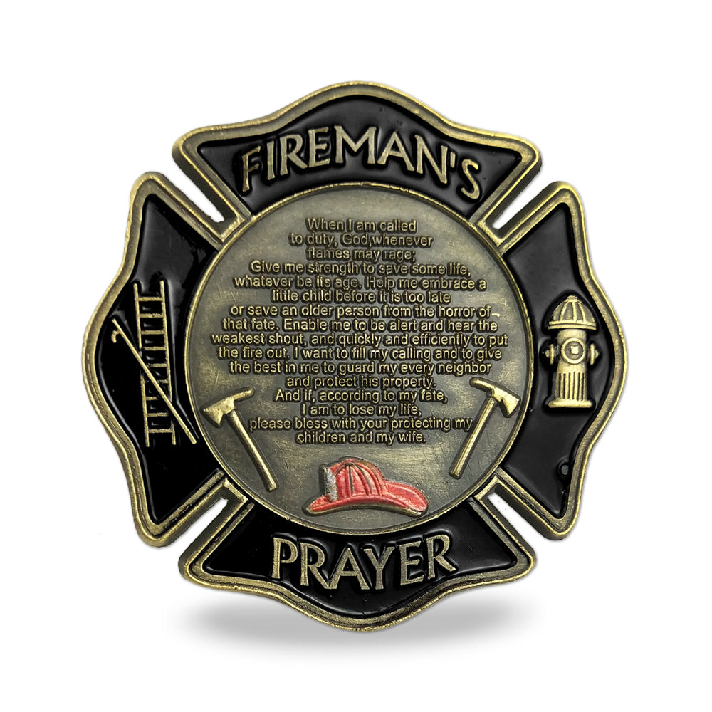 US Fireman’s Prayer Firefighter Challenge Coin mysite