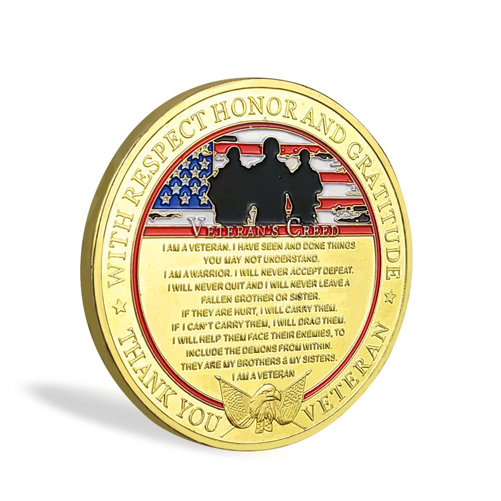 United States Veteran Creed Challenge Coin mysite