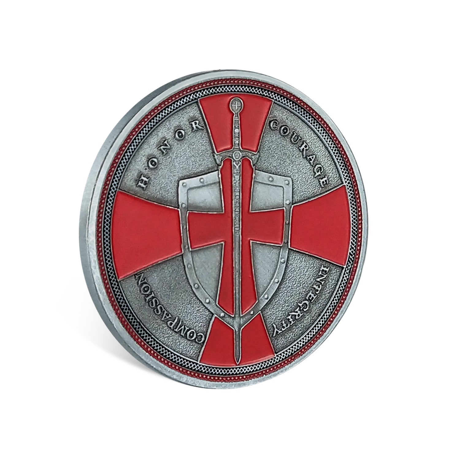 Knight Templar Challenge Coin Red Cross Religious Coin Collection Commemorative Gift mysite