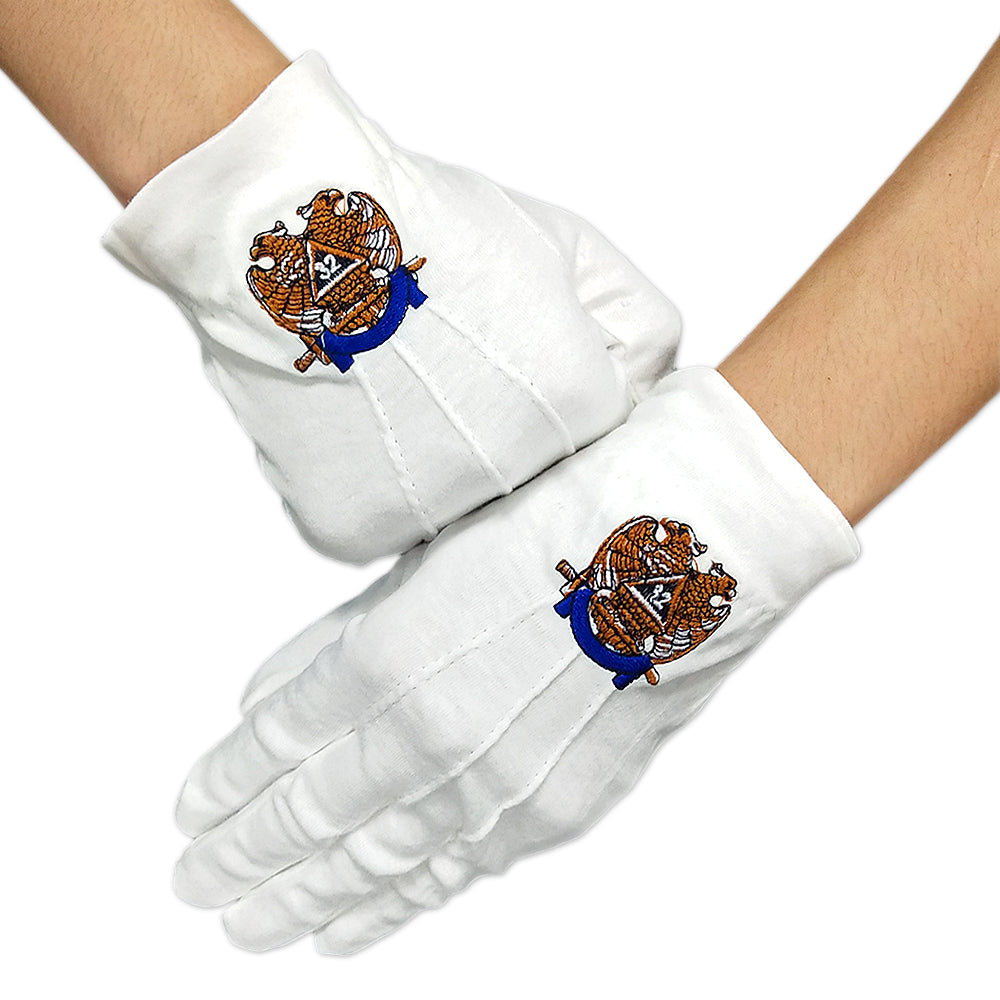 Masonic Scottish Rite 32 Degree White Gloves mysite