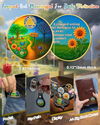 Personalized Sober Path Inspirational Sobriety Coin mysite