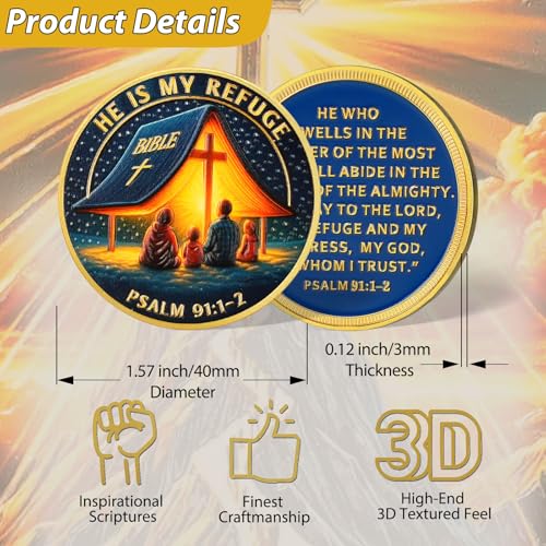 He is My Refuge Christian Challenge Coin mysite