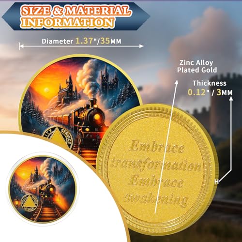 Personalized Embracing Transformation and Awakening Steam Train Sobriety Coin mysite