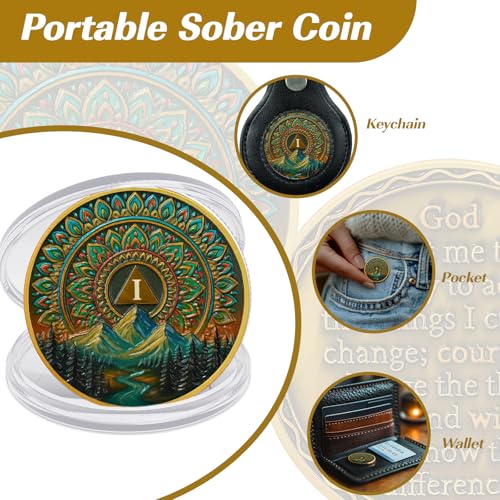 Personalized Sacred Mandala  Sobriety Coin mysite