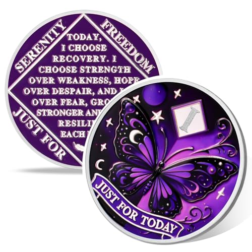 Customized Moonlight Butterfly Sobriety Coin mysite