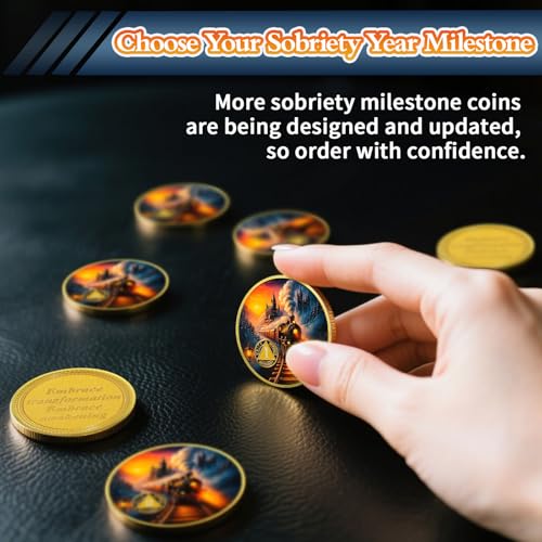 Personalized Embracing Transformation and Awakening Steam Train Sobriety Coin mysite