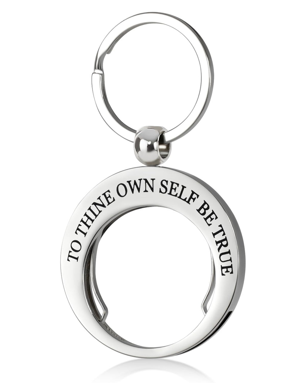 To Thine Own Self Be True Stainless Steel Coin Holder Keychain mysite