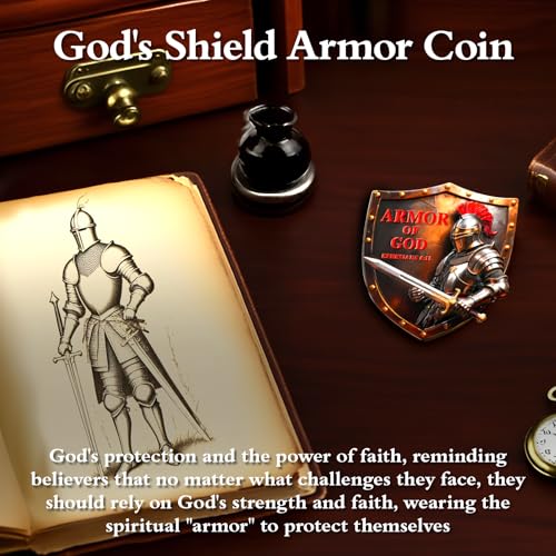 Knight Christian Faith ShieldArmor of God Challenge Coin with Ephesians 6:11 mysite