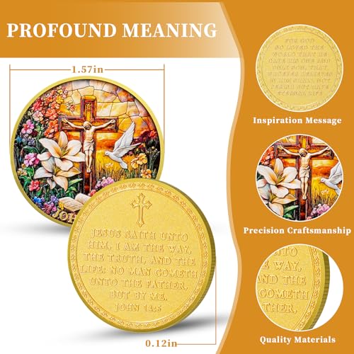 Jesus Crucifixion Garden Christian Challenge Coin mysite