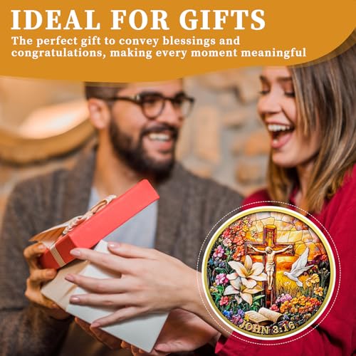 Jesus Crucifixion Garden Christian Challenge Coin mysite