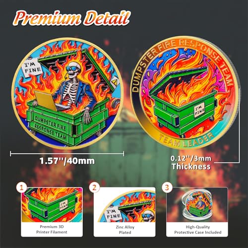 Skull Dumpster Fire Response Team Coin mysite