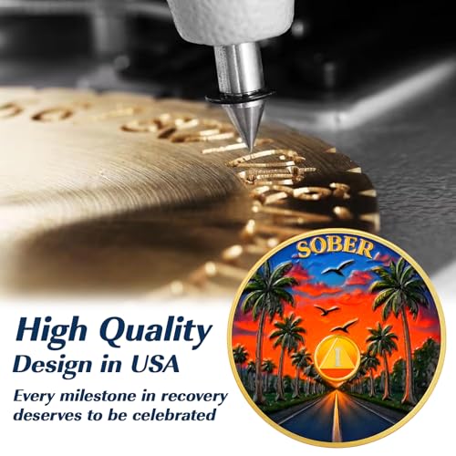 Personalized Sunset Road Sobriety Coin mysite